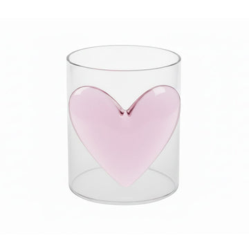 Lepelclub - Glas Hart - Roze Drinkglazen LepelClub 