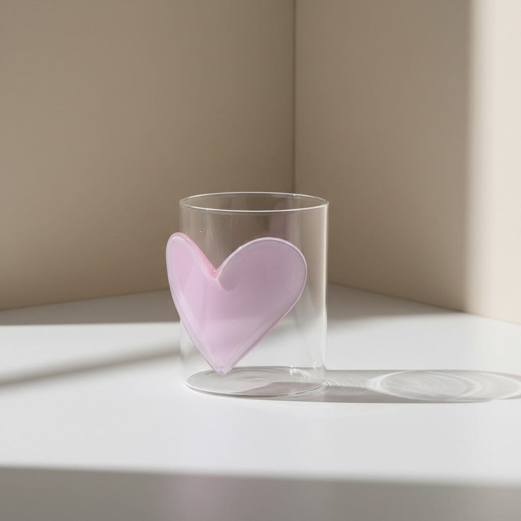 Lepelclub - Glas Hart - Roze Drinkglazen LepelClub 