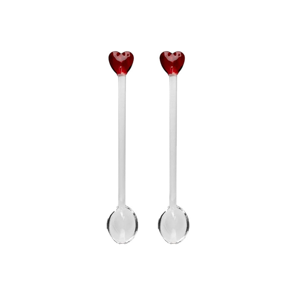 Lepelclub - Glazen Lepels - Hart - Rood LepelClub 