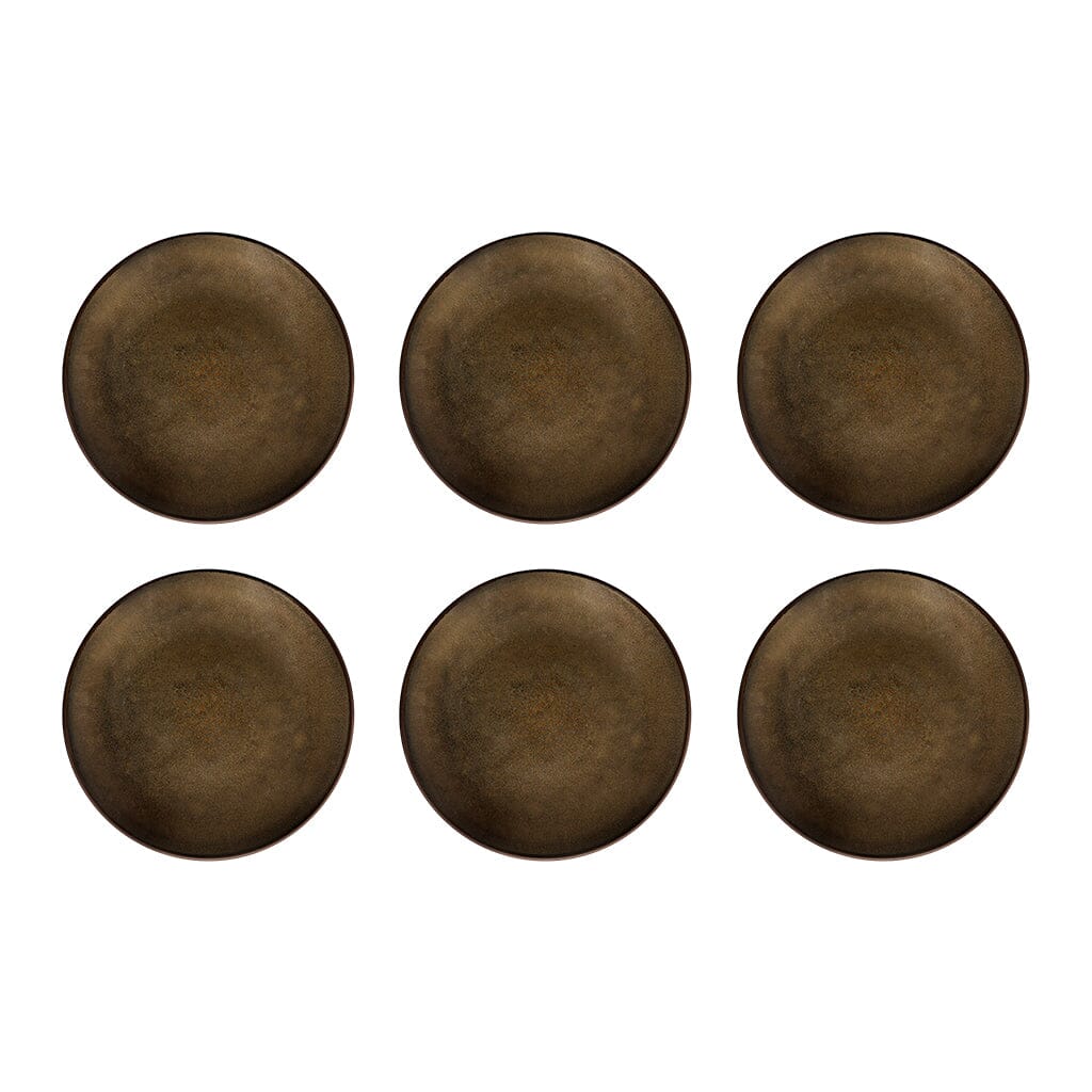 Medard de Noblat - Feeling Bronze Dessertbord 21 cm (set van 6) Dessertborden Medard de Noblat 