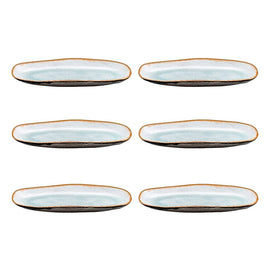 Medard de Noblat - Shadow Aqua Kleine Serveerschaal 23 x 11 cm (set van 6) Serveerschaal Medard de Noblat 