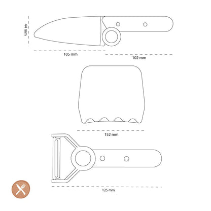 Opinel - Kinderkeukenset, Opinel Le Petit Chef, 3-delig Opinel 