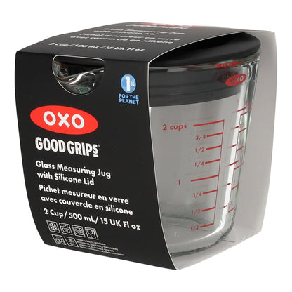 OXO Maatkan met deksel glas, 500 ml OXO 