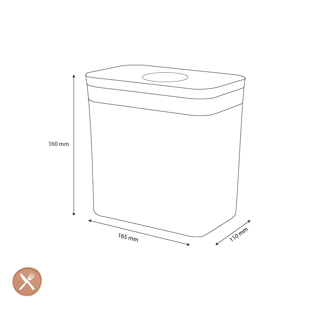 OXO - POP 2.0 Rechthoekig laag, 1,6 liter Voorraadpot OXO 