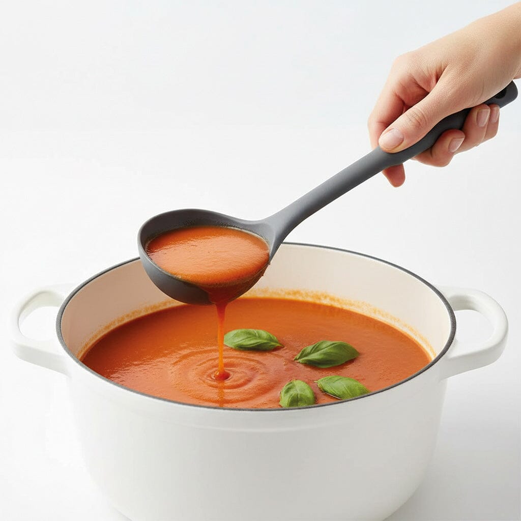 Cuillère à soupe OXO en silicone gris