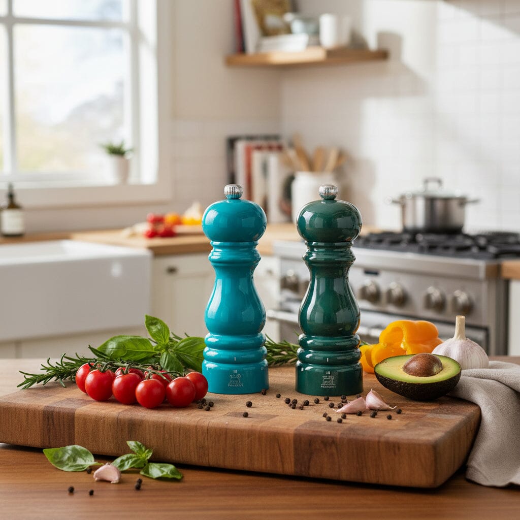 Peugeot - Paris Peper- en Zoutmolen set 18 cm Pacific Blauw en Forest Groen Peper- en Zoutmolen set Peugeot 