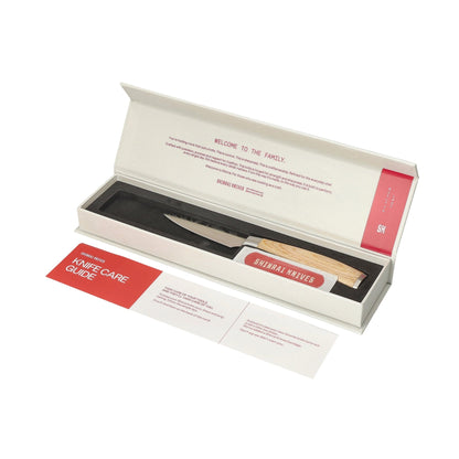 Shinrai Knives - Akari Damascus Print 6-delige Messenset + Magnetisch Messenblok Dubbelzijdig Messenset met blok Shinrai Knives 