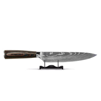 Couteaux Shinrai - Couteau de chef à motif damassé 20 cm