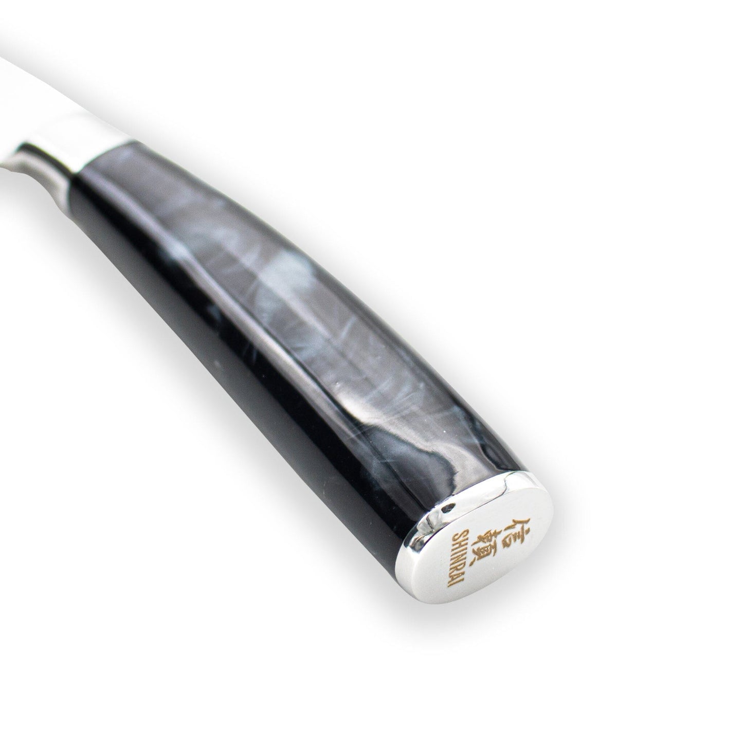 Shinrai Knives - Damascus Print Onyx Santoku mes 13 cm Santokumes Shinrai Knives 