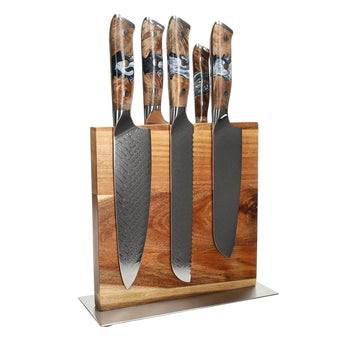 Couteaux Shinrai - Coffret de 6 couteaux Eclipse + Bloc de couteaux double face Cito avec bloc