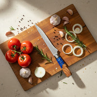 Shinrai Knives - Epoxy Sapphire 6-delige Damascus Messenset Messenset Shinrai Knives 