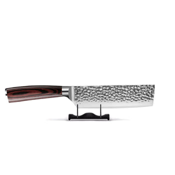 Couteaux Shinrai - Nakiri en acier inoxydable martelé de 18 cm