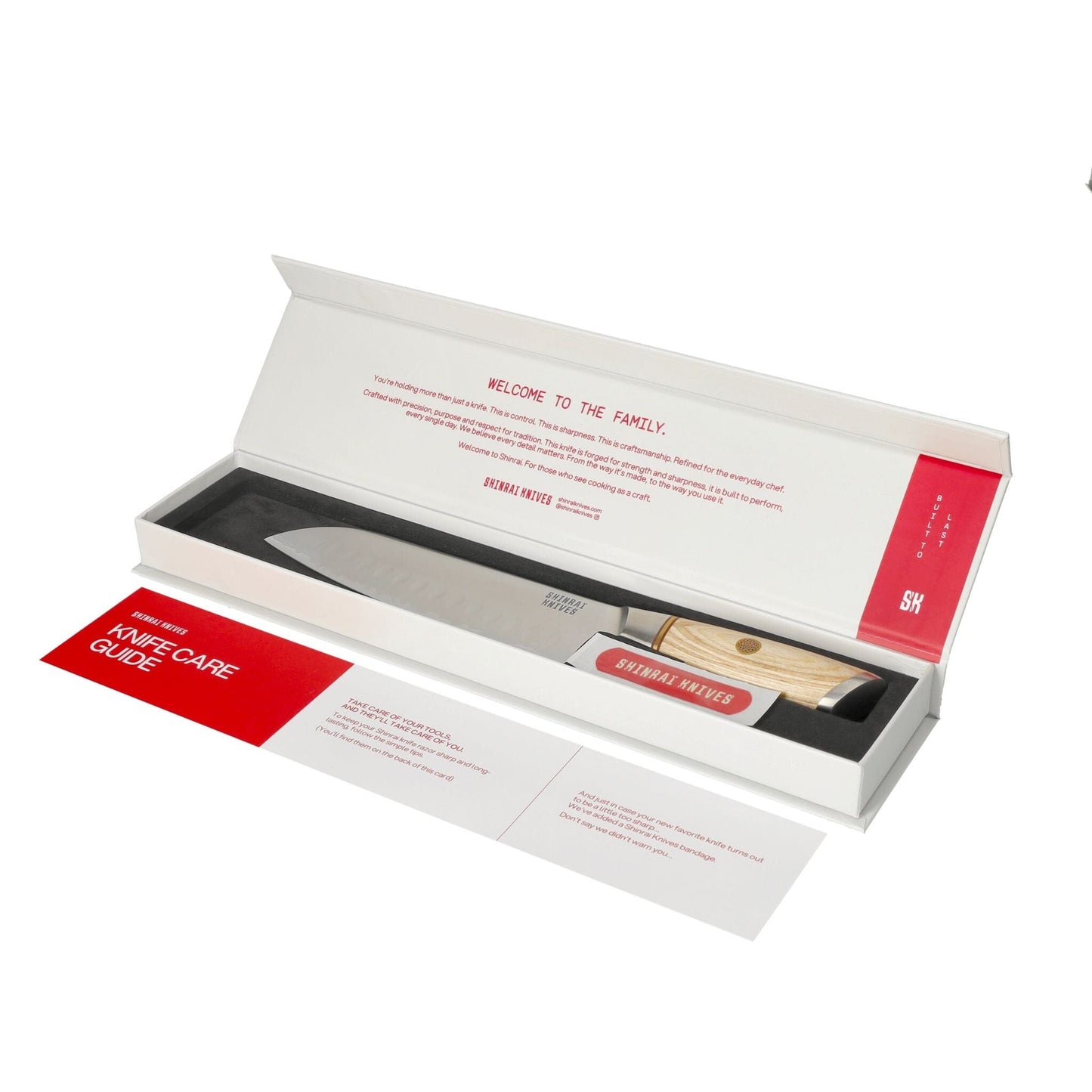 Shinrai Knives - Hikari Damascus 2-delige set - Santoku + Schilmes Messenset Shinrai Knives 