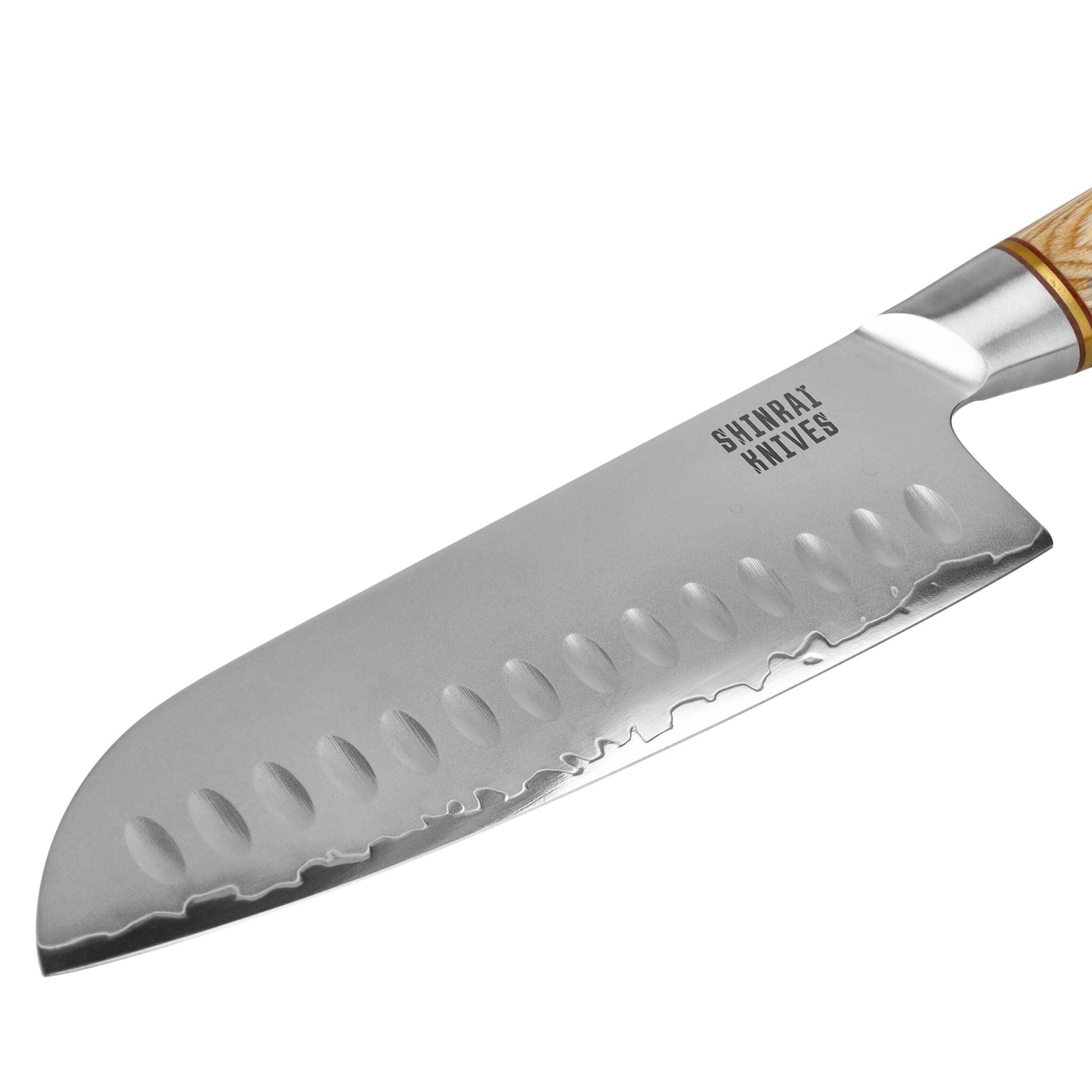 Shinrai Knives - Hikari Damascus 2-delige set - Santoku + Schilmes Messenset Shinrai Knives 