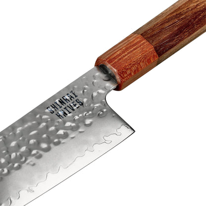 Shinrai Knives - Kigami Exclusive Damascus 2-delige set - Nakiri + Schilmes Messenset Shinrai Knives 