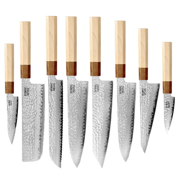 Couteaux Shinrai - Coffret de 8 couteaux Kirameki Damas