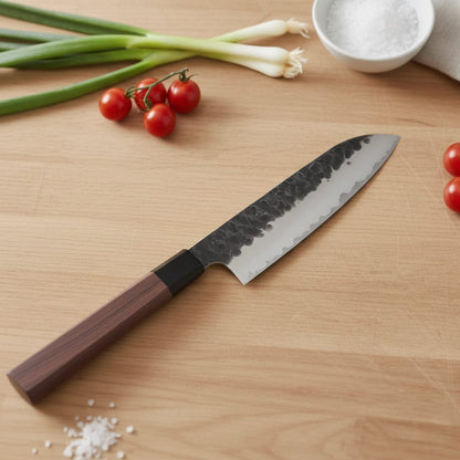 Shinrai Knives - Kurayami 5-delige Damascus Messenset - Koksmes + Broodmes + Nakiri + Santoku + Schilmes Messenset Shinrai Knives 