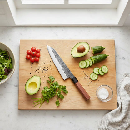 Shinrai Knives - Kurayami Damascus Kiritsukemes 20 cm Kiritsukemes Shinrai Knives 