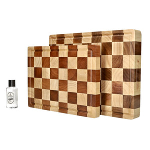 Planche à découper de luxe Shinrai Knives - Bois de bout - Ensemble de planches à découper en bois Shinrai Knives