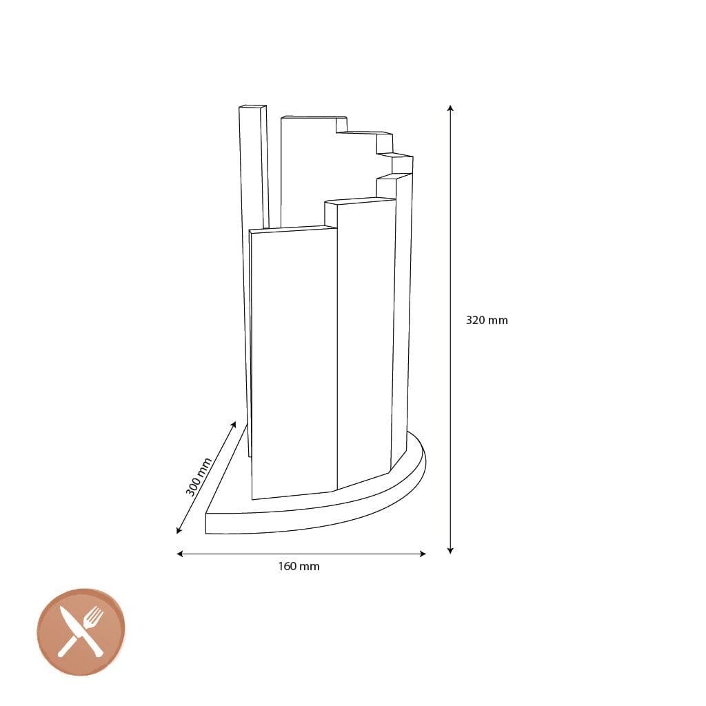 Shinrai Knives - Micarta Jewels 7-delige Damascus Messenset + Magnetisch Messenblok Scalae - Acacia hout Messenset met blok Shinrai Knives 