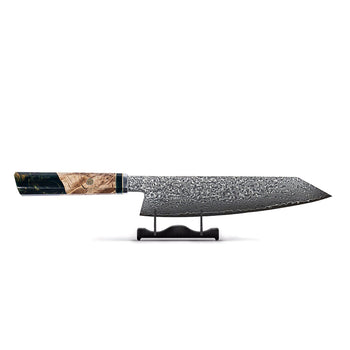 Couteaux Shinrai - Onyx Octogone Damas Kiritsuke 23 cm - Édition Spéciale Kiritsukemes Couteaux Shinrai