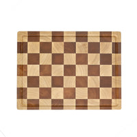 Couteaux Shinrai - Planche à découper de luxe pour échecs - Bois de bout - Ensemble