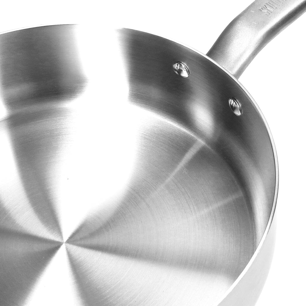 Poêle à frire Skottsberg en acier inoxydable de 28 cm avec couvercle