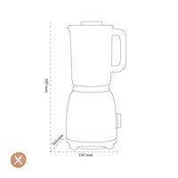 Smeg - Blender | Crème | Jaren 50 | Tafel blender Blender Smeg 