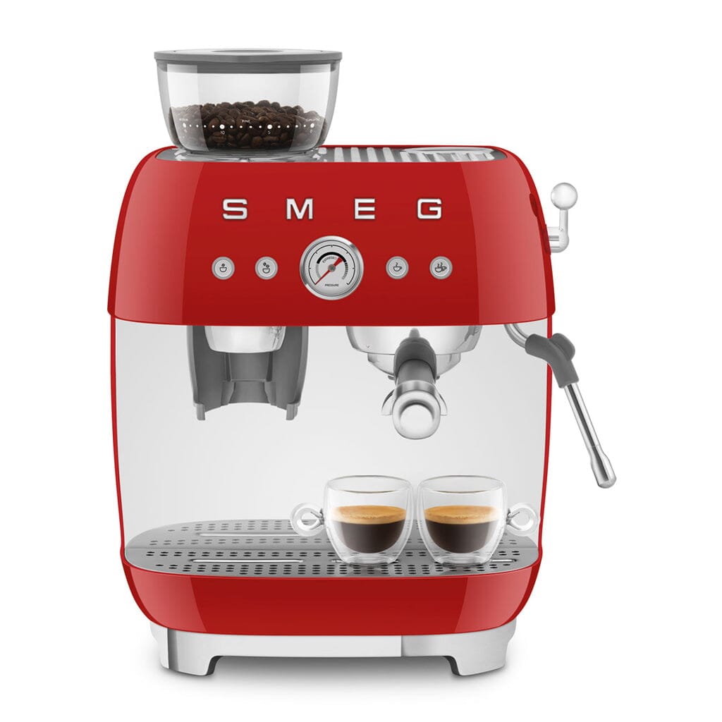 Smeg - Espressomachine | Rood | Jaren 50 | Handmatige espressomachine met geïntegreerde bonenmaler Handmatige Espressomachine Smeg 