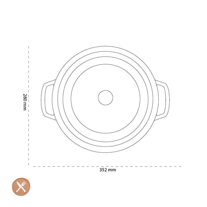 Staub - La Cocotte Braadpan 28 cm - Kers Braadpan Staub 