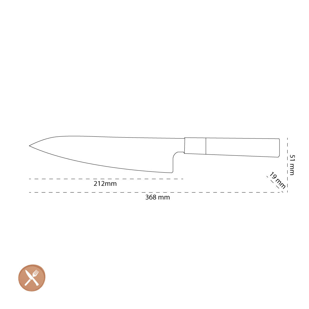 Shinrai Japan - Takumi Kaza Damascus Koksmes 20 cm