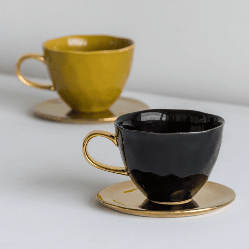 Urban Nature Culture - Good Morning - Cappuccino Mok - Black Urban Nature Culture 