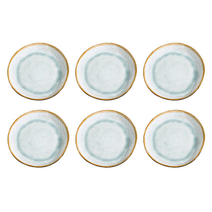 Médard de Noblat - Assiette à dessert Shadow Aqua 20,5 cm (lot de 6)