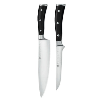 Wüsthof - Coffret de 2 couteaux Classic Ikon - Couteau de chef + Couteau à fileter