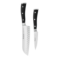 Wüsthof - Classic Ikon 2-delige Messenset - Santoku + Officemes Messenset Wusthof 