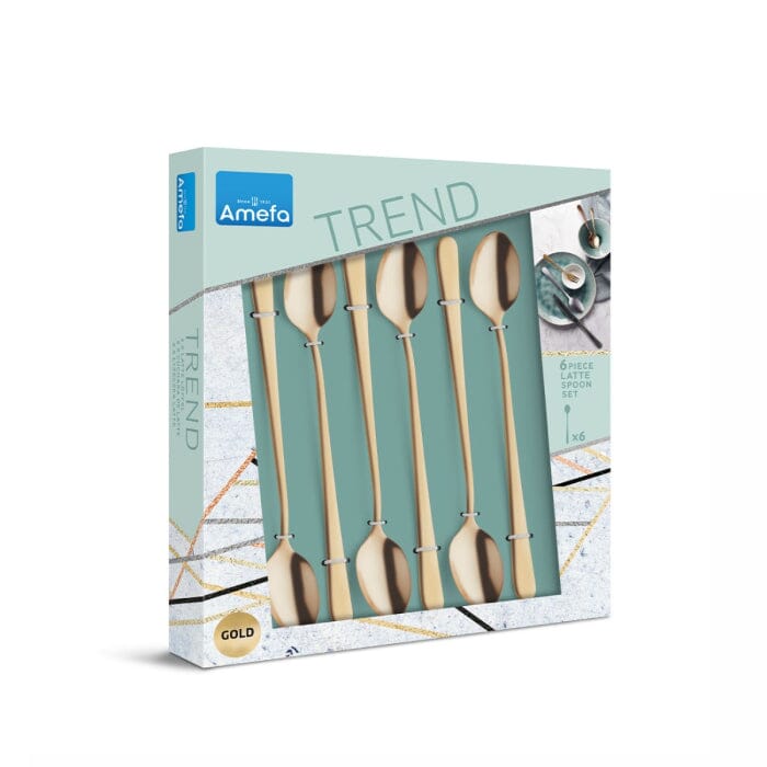 Amefa - Gold Matt PVD 6 Iced Teaspoons in trend box - gold Amefa 