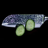 Hammered RVS Series - Santoku mes (13cm) Shinrai Japan 