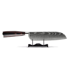 Japanse Damascus Print Series - Santoku mes (18cm) Keukenmessen Shinrai Japan 