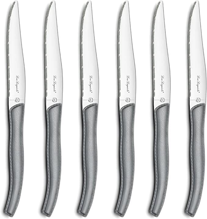 Lou Laguiole - 6-pc steak knives in grey block - grey Steakmes Lou Laguiole 